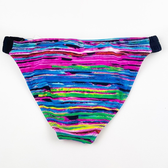 ZELOS Wave Runner Side Tabbed Hipster Bikini Bottoms - Picture 4 of 6